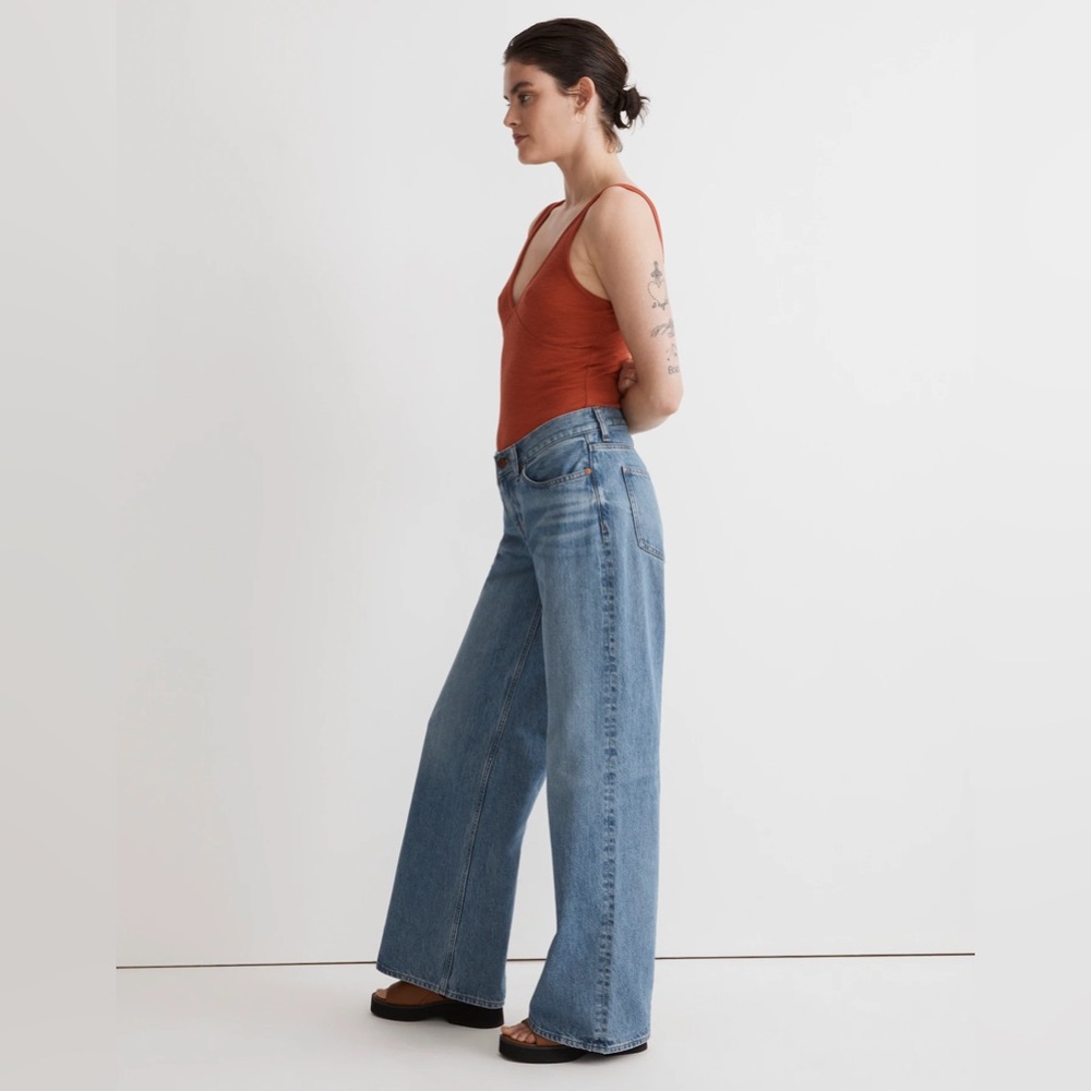 Low-Rise Super Wide-Leg Madewell Jeans 100% Cotton!
